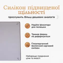 Туалет лоток під пелюшку для собак 60х60 ПУХНАСТЕ ЩАСТЯ сірий - мініатюра 7