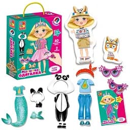 Дитяча гра Магнітна одяганка Family look 40 елементів одягу Vladi Toys 18х5х22.5 см det0013398 - мініатюра 2