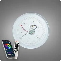 Люстра світлодіодна 517 Dlight RGB з пультом і колонкою 70Вт Білий (02151) - мініатюра 8