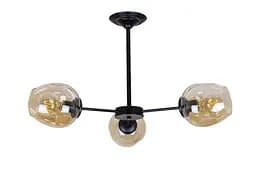 Люстра молекула лофт із коричневими плафономи Levistella 752F0231-3 BK+BR