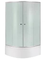 Набор Lidz Душевая кабина Latwa SC80x80.SAT.HIGH.FR полукруглая, стекло Frost 4 мм + Душевой поддон Kapielka ST80x80x41, с панелью