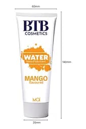 Змазка на водній основі BTB Flavored Mango (100 мл). Аромат та смак манго для солодких інтимних ігор - мініатюра 3