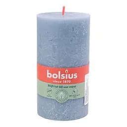 Свічка Bolsius Рустік Shine стовпчик 130x68 мм блакитна (790357) - мініатюра 3