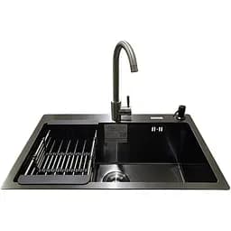 Комплект мийка + змішувач Romzha Arta U-600S BL (A) - мініатюра 2