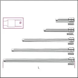 900 /22-подовжувач 1/4",250 мм