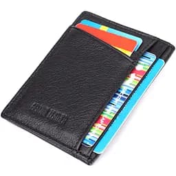 Чоловічий гаманець для карток з натуральної шкіри ST Leather 8х11х0.5 см acs0029622 - мініатюра 6