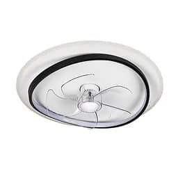 Люстра вентилятор стельова LED Levistella 7875088B BK+WH, 50W, білий+чорний, з пультом, сучасний стиль для дому