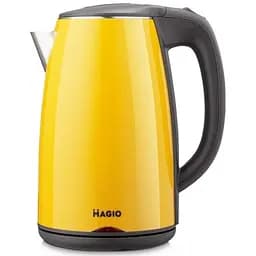 Електрочайник Magio МG-976, жовтий, 1800W, 1.7 л, дисковий, нержавіюча сталь, автоматичне відключення під час закипання