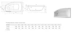 Ванна акрилова Radaway Sitera 160x95 + ніжки / ліва WA1-32-160х095L - мініатюра 2