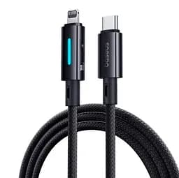 Кабель Baseus Lit Button Control Fast Charging Data Cable USB-C to iP 20W 2m Black