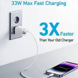 Зарядний пристрій адаптер живлення Anker PowerPort 323 33 W (Dual-Port USB-C) A2331G21 - мініатюра 3