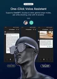 Смарт-окуляри зі штучним інтелектом Colmi M02S AI з AI-помічником, HD-камерою та Bluetooth Black (19249) - мініатюра 9