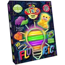 Тесто для лепки Danko Toys Fluoric TMD-FL10-01U-04U, 10 цветов Вид 1