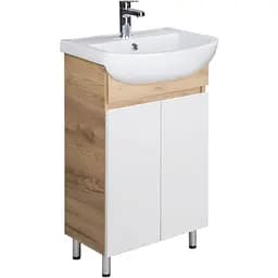 Тумба Мойдодир Oslo 50 Wood з умивальником Arteco 50 дуб крафт/Білий