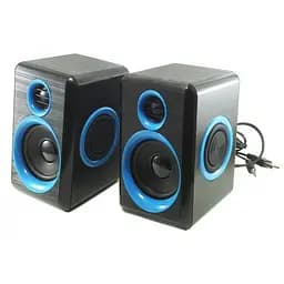 Компьютерные колонки проводные акустические синие 2.0 USB FnT FT-165