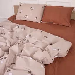 Комплект постільної білизни MirSon Бязь 17-4832 Eleanor 2 x 160 x 220 см бежевий з коричневим (2200009392191)