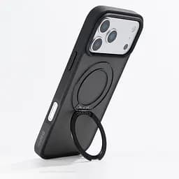 Противоударный чехол-панель для Apple iPhone 17 Pro, Unit Stand2, черный, силикон + поликарбонат, защита всего корпуса, с подставкой, поддержка магнитных держателей и беспроводной зарядки (MagSafe), ArmorStandart (ARM86333) - мініатюра 5