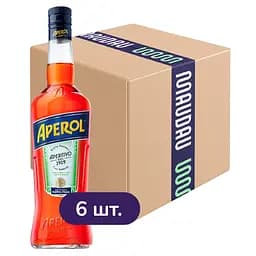 Упаковка аперитива Aperol Aperitivo 11% 4.2 л (0.7 л х 6 шт.)