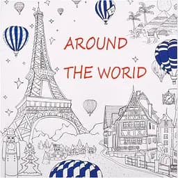 Розмальовка антистрес Around the world 12 листів GDM-008