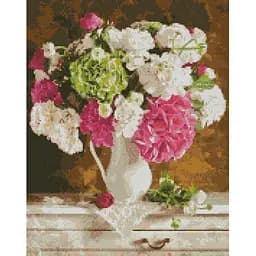 Алмазная мозаика Ideyka Нежность в букете AMO7059 40х50 см
