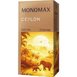 Чай чорний Monomax Original 100% Цейлон 50 г (25 пакетиків по 2 г) 