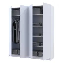 Комплект Doros Промо з полицями Білий 2+2 ДСП 180х48х204 (44900288)