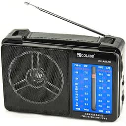 Радіоприймач GOLON RX-A07AC, портативний, з акумулятором, FM/AM/SW діапазони, телескопічна антена - мініатюра 2