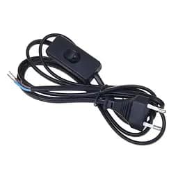 Шнур-бра з вимикачем Synergy ШВВП 2x0.75 мм², 1.5 м Чорний