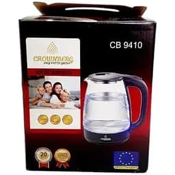 Електрочайник Скляний Crownberg CB-9410 із підсвічуванням 1.8 л Чорний - мініатюра 6