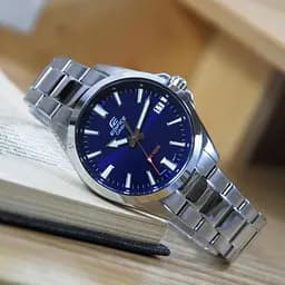 Годинник наручний чоловічий класичний оригінальний Японія Casio Edifice EFV-100D-2AVUEF (модуль 5507) - мініатюра 4