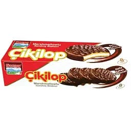Печиво-сендвіч Saray Cikilop з начинкою маршмелоу в какао глазурі 110 г