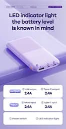 УМБ павербанк Power Bank Remax RPP-23 10000 mAh White (18175) - мініатюра 4
