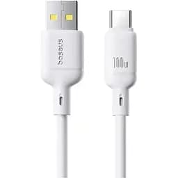 Кабель Baseus Silky Series USB-A to USB-C 100W 1m White (P10377703213-00) [155535]