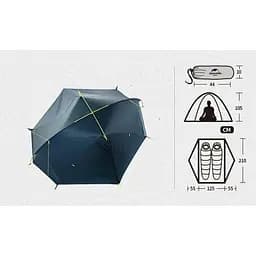 Намет двомісний Naturehike Tagar NH17T180-J, темний блакитний - мініатюра 2