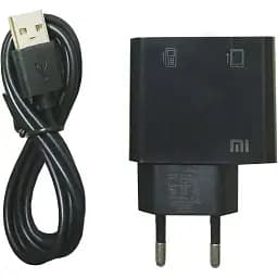 СЗарядний пристрій Xiaomi Mi-HQ 2 USB 2 А зарядний пристрій + Micro кабель чорний