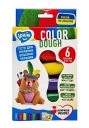 Набор для лепки с тестом, 6 цветов, TM Lovin
