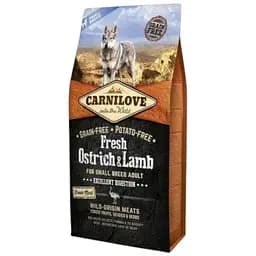 Сухий корм Carnilove Fresh Ostrich & Lamb для дорослих собак дрібних порід, ягня та страус, 6 кг