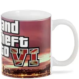 Кухоль GeekLand GTA ГТА колесо огляду GT.02.24 330 мл білий