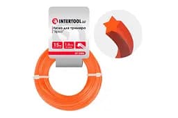 Лісочка для тримера та мотокоси Intertool 1.6 мм x 15м зірка DT-2306
