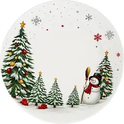 Тарілка обідня Christmas Tree 26 см порцелянова Yiwu SG-32-1