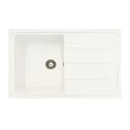 Кухонная мойка из искусственного камня прямоугольная WiZ №15 ​​780х500 (Белая)