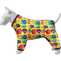 Ветровка для собак Collar Waudog Clothes, рисунок "Мохнатые монстры", S35, В 47-51 см, С 35-39 см