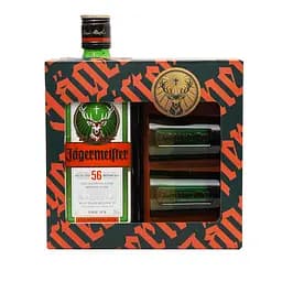 Набор: Ликер Jagermeister 35% 0.7 л с двумя шотами баугауз 40 мл (642934)
