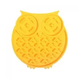 Килимок-годівниця WahoPet licky mat сова силіконовий, жовтий