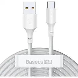 Кабель Baseus Simple Wisdom Data Cable Kit USB to Type-C 5A 2PCS / Set 1.5 м Белый