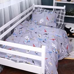 Комплект постільної білизни MirSon Poplin Line Kids 08 Harry Potter 143х210 см сірий (2200009719172)