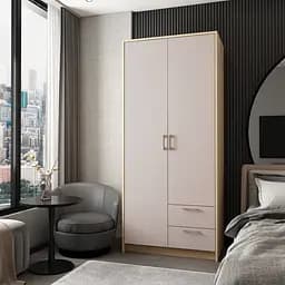 Шафа для одягу Doros Ронді Дуб Артизан/Кашемір 2ДСП 82х52х195 (80737805)