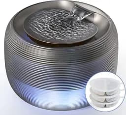 Фонтан для води для кішок, надтихий, фонтан для води для домашніх тварин об'ємом 84 рідких унції/2,5 л для кішок та собак