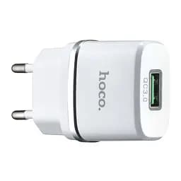 Сетевые зарядные устройства Hoco C12Q Smart QC3.0 charger (EU) Белый