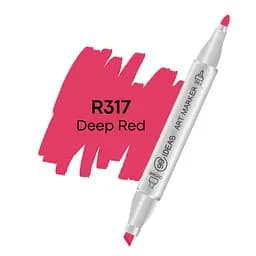 Маркер двухсторонний Темно-красный, R317, 99IDEAS